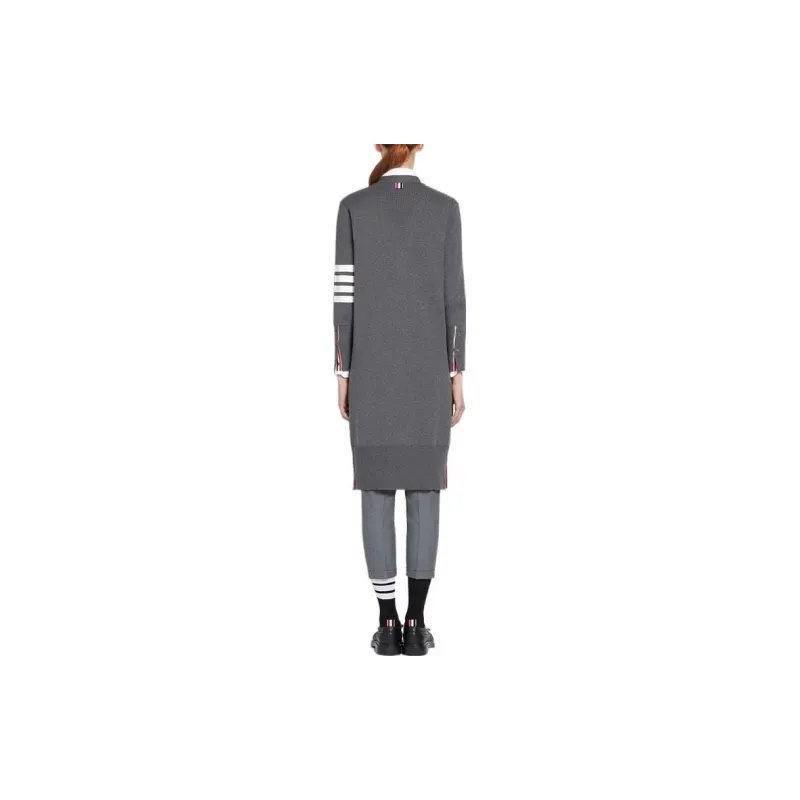 THOM BROWNE 4 Bar V neck Long Cardigan-2