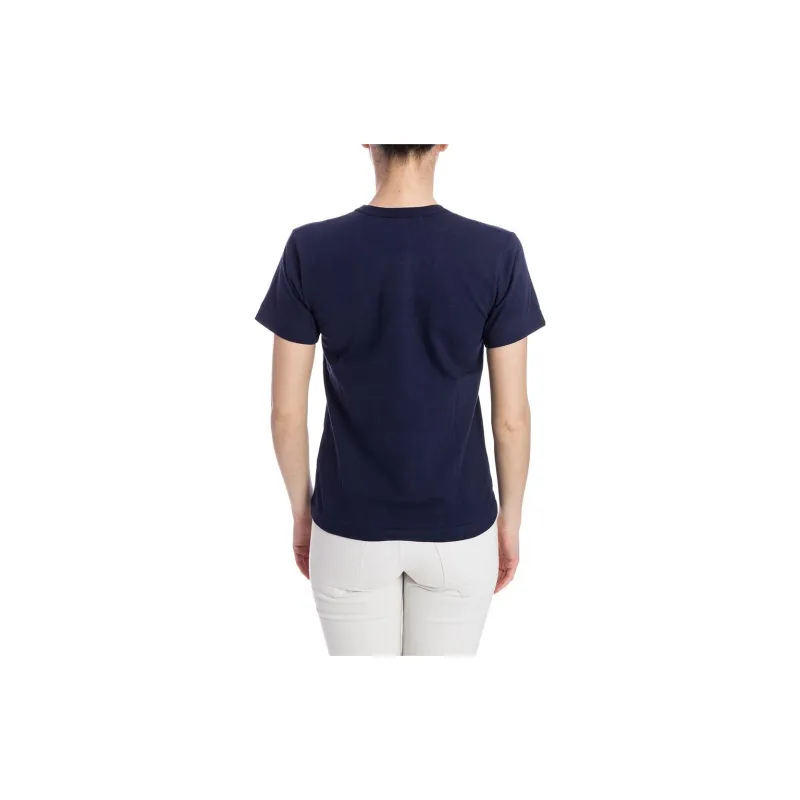 CDG Play Navy & Red Double Heart T Shirt 'Navy'-5