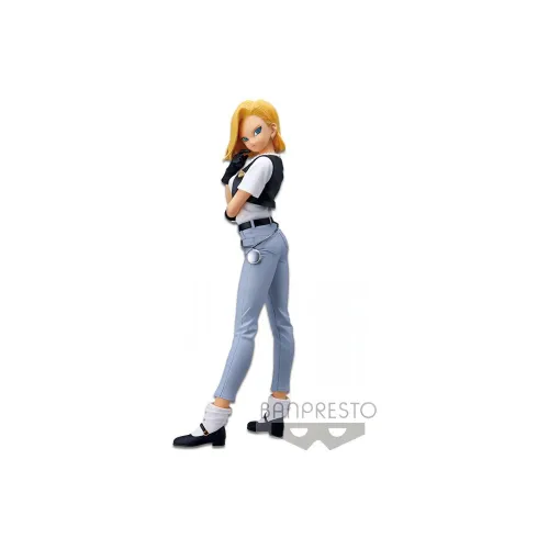 BANPRESTO Android 18 Eyeglasses Factory Dragon Ball Z Sparkling Charm B Different-Colored 25cm Bonus Gifts