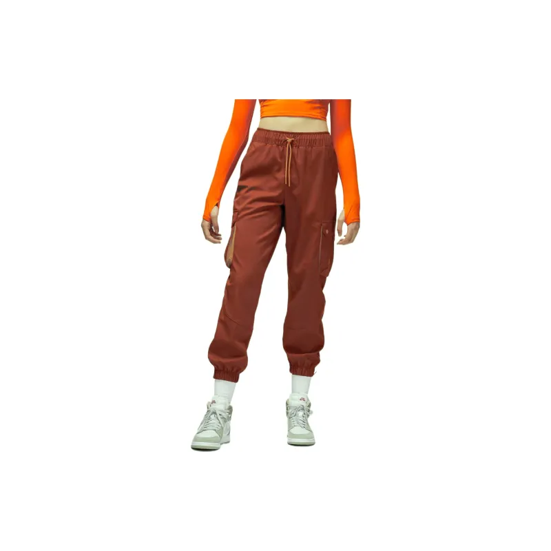 Jordan Knitted Sweatpants Women's Total Crimson Color-3