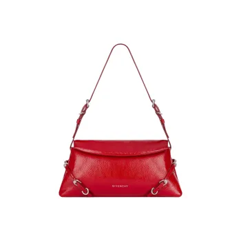GIVENCHY Voyou Calfskin Handbag, Shoulder Bag Small Size Women's Vermilion