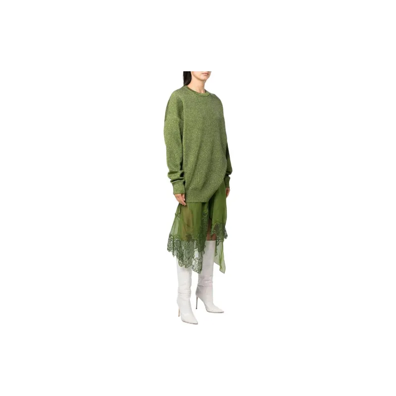 DIESEL Long-Sleeved Dresses Women's Green-2
