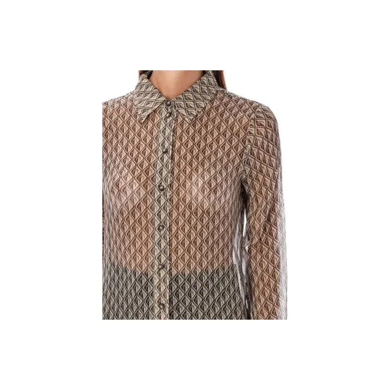 Marine Serre All-Over Patterned Long-Sleeved Shirt-4
