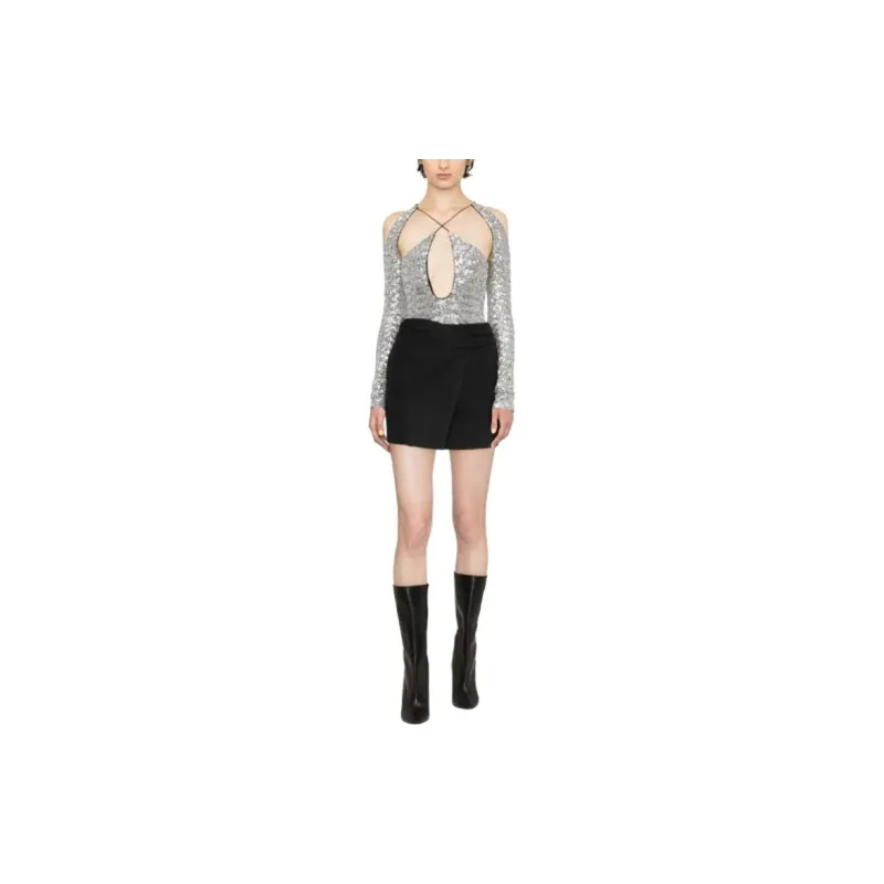 The Attico Sequin Embellished Cut Out Detailed Top-1