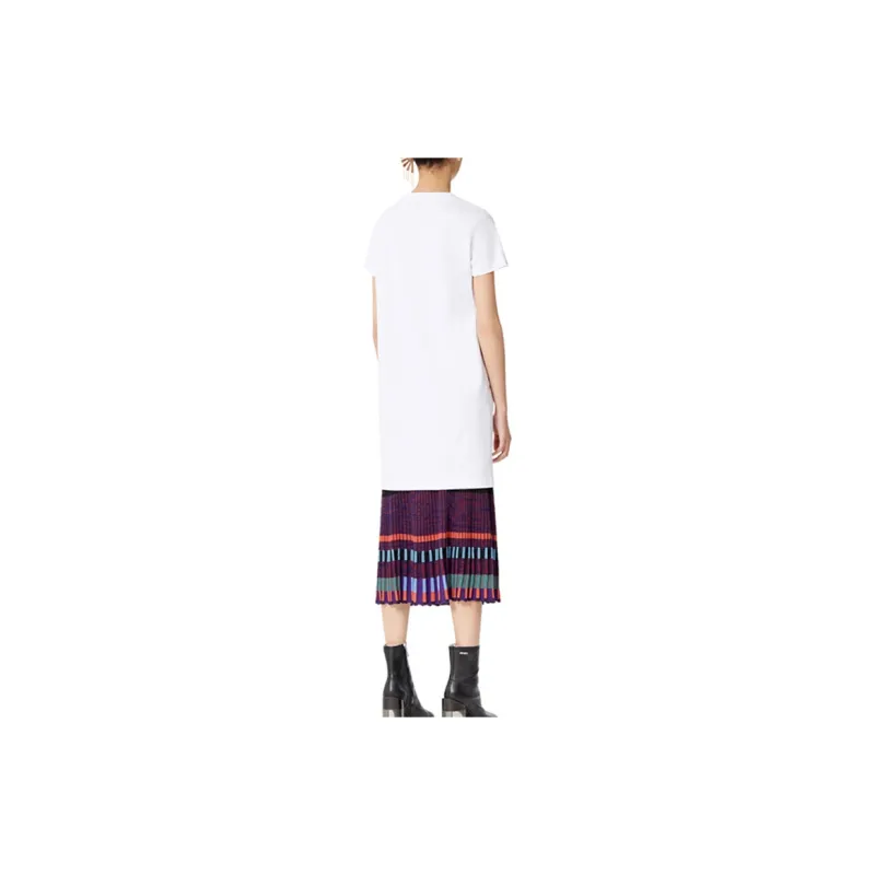 KENZO Classic Tiger Head SS21 Short Sleeved Dress Women's White-3