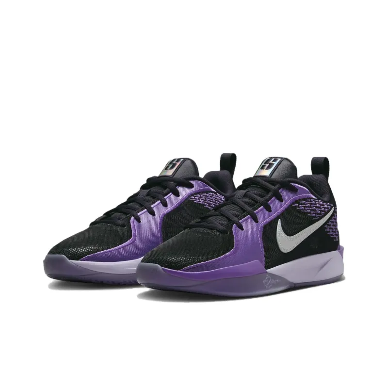 Nike Sabrina 2 Anti Slip Wear Resistant Low Top Children's Basketball Shoes Purple Unisex-2