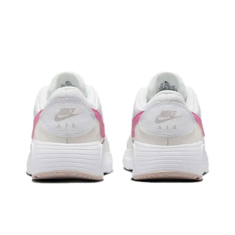 Nike Air Max SC Anti Slip Wear Resistant Low Top Kids Lifestyle Shoes White Pink Teenagers-3