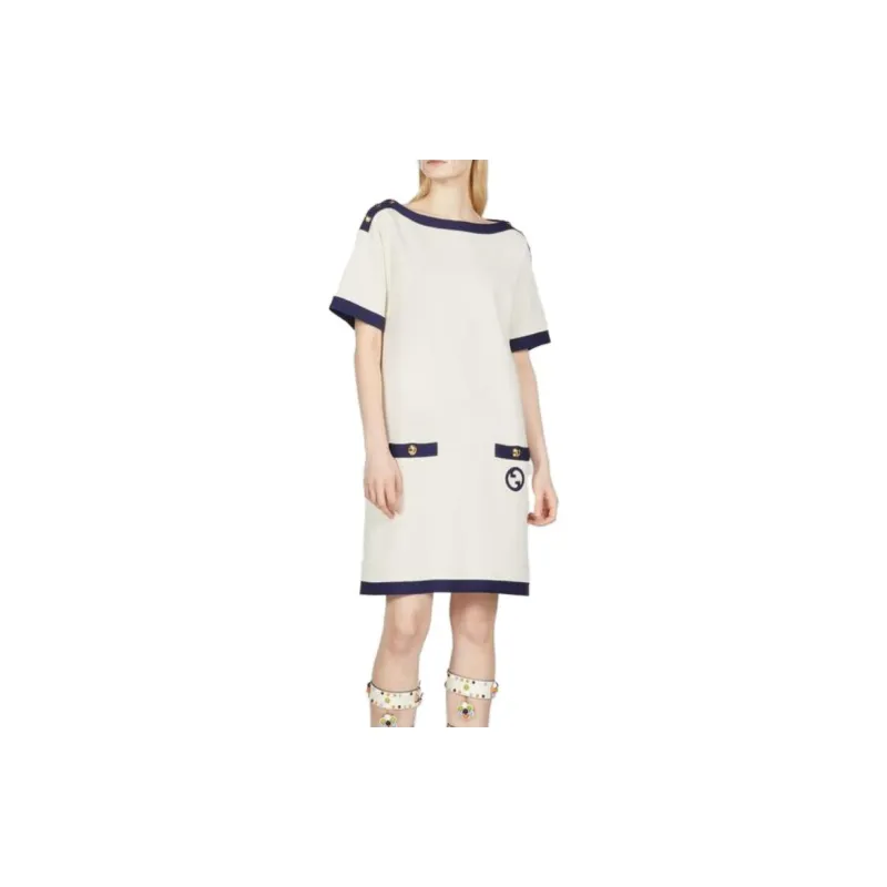 GUCCI Gg Logo Embroidered Dress-1