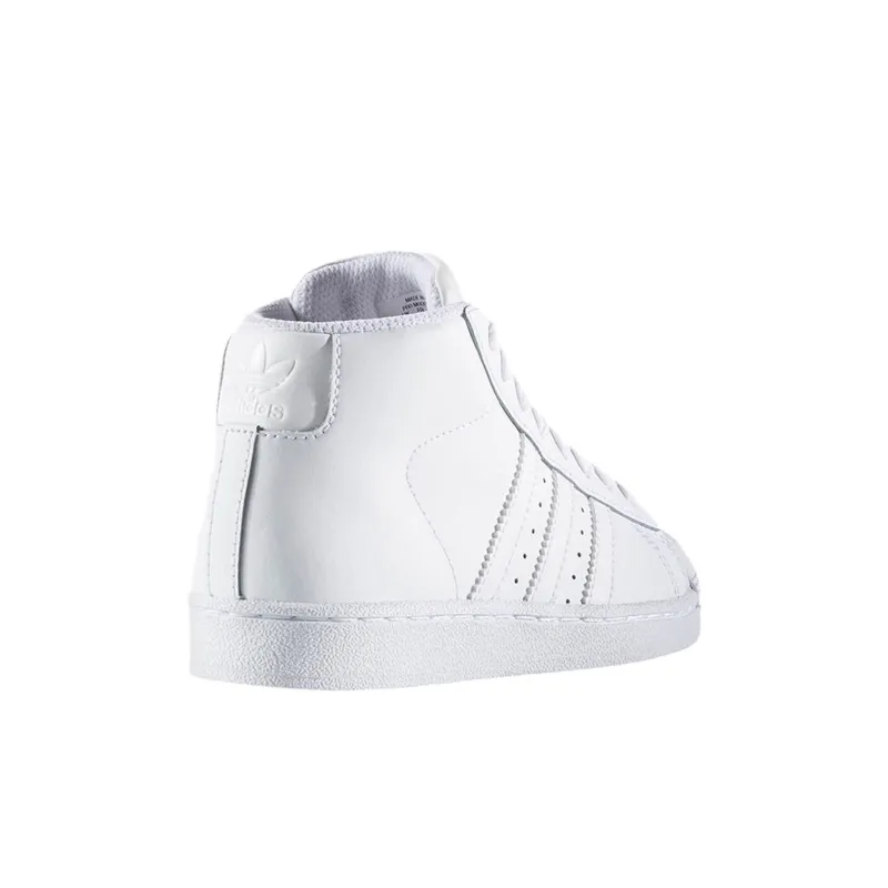 Adidas Originals Pro Model Durable Breathable Mid Top Kids' Skateboarding Shoes White Children Aged 3 7 Years Old-3