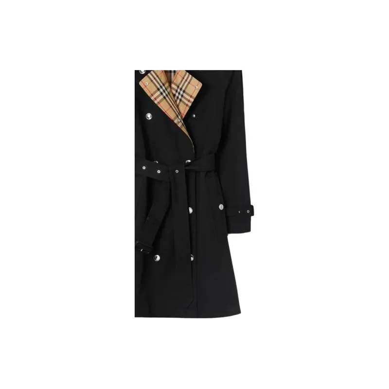 Burberry Vintage Check trim Trench Coat-5