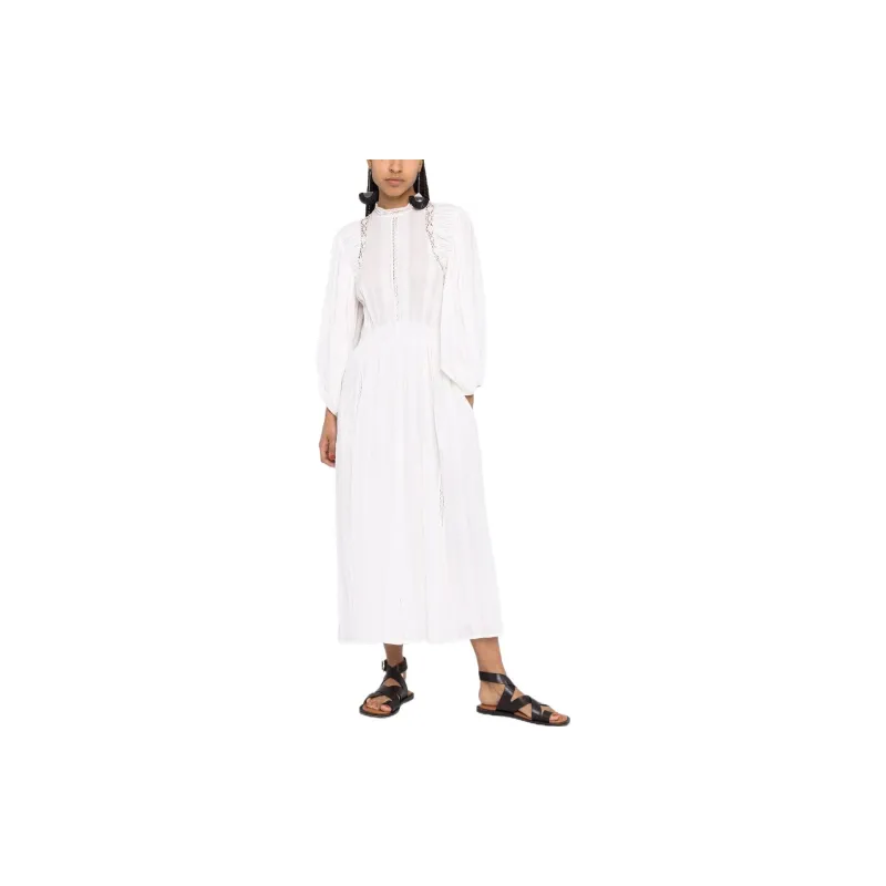ISABEL MARANT Long-Sleeved Dresses Women's White-1