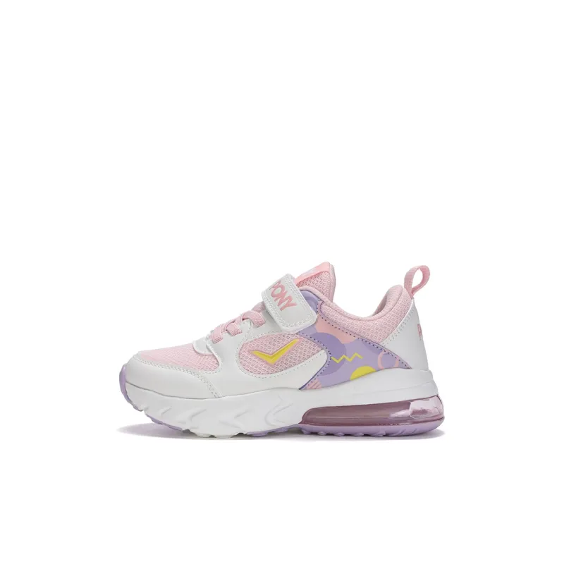 PONY Slip Resistant Cushioning Breathable Low Top Kids' Running Shoes Pink Kids'-0