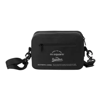 M Square Lightweight Waterproof Shoulder Bag, Crossbody Bag Regular Men's Black