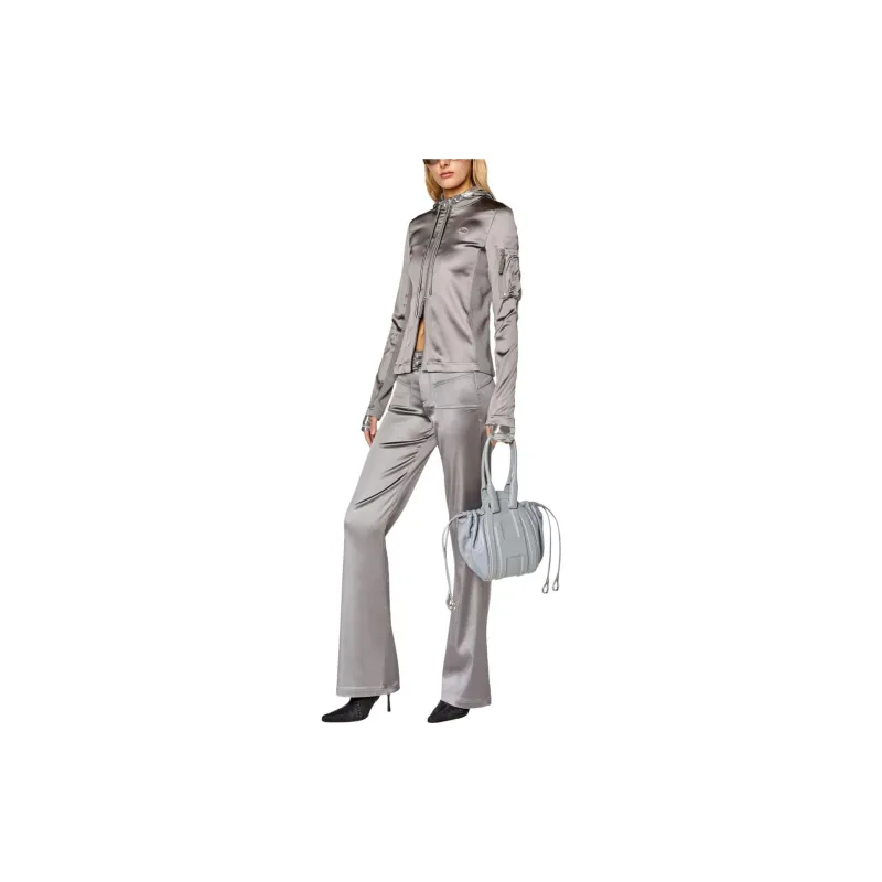 DIESEL Shiny Stretch Satin Track Jacket-2