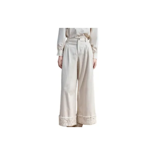 ZIHAN Casual Pants Women's Rice Gold