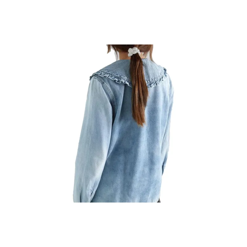 GANNI Shirts Women's Light Blue-2
