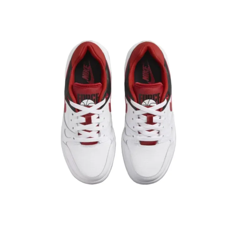 Nike Full Force Low Top Kids' Skateboarding Shoes White Red Unisex-3