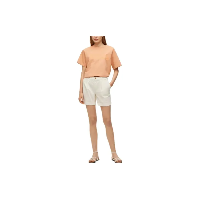 HUGO BOSS SS23 Drop Shoulder Sleeve T Shirt Women's Light Orange-2