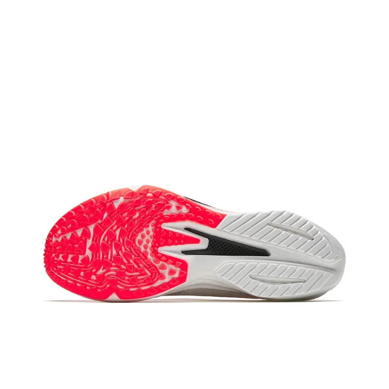 ANTA Plastic Pioneer Running Shoes Men Low Top Papyrus White/Fluorescent Red/Basic Black-4