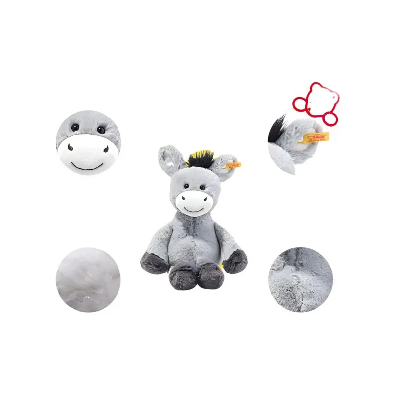 Steiff Dinkie Little Donkey Gray Dolls Plush Doll 20cm/30cm Height-2