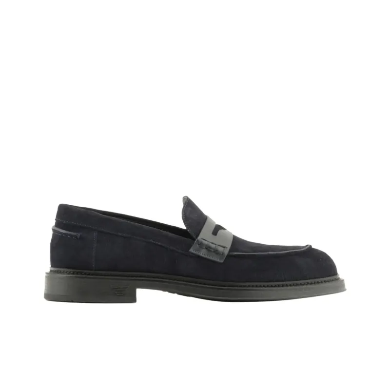 EMPORIO ARMANI Penny-slot Suede Loafers-1