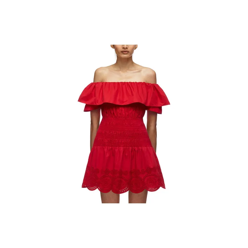 Self-portrait Sleeveless Dress Women's Red-2