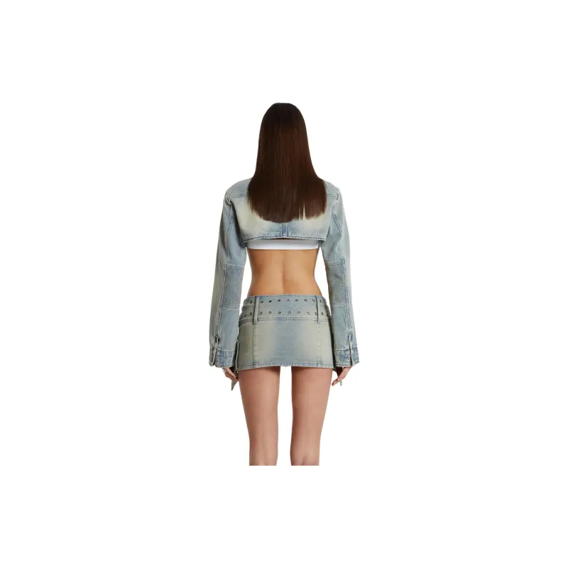 Jaded London Cropped Coats Women's Blue-2