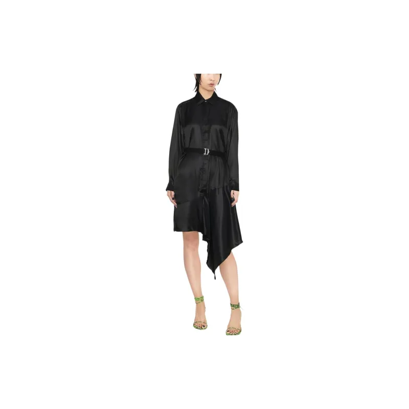 DIESEL Long-Sleeved Dresses Women's Black-1