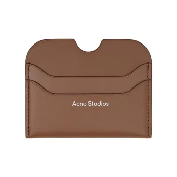 Acne Studios Calfskin Card Holder Men's Brown