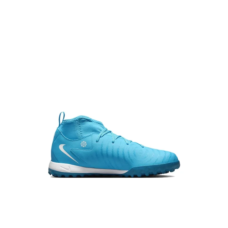 Nike Phantom Luna 2 Anti Slip Wear Resistant Mid Top Kids' Soccer Shoes Blue Kids'-1