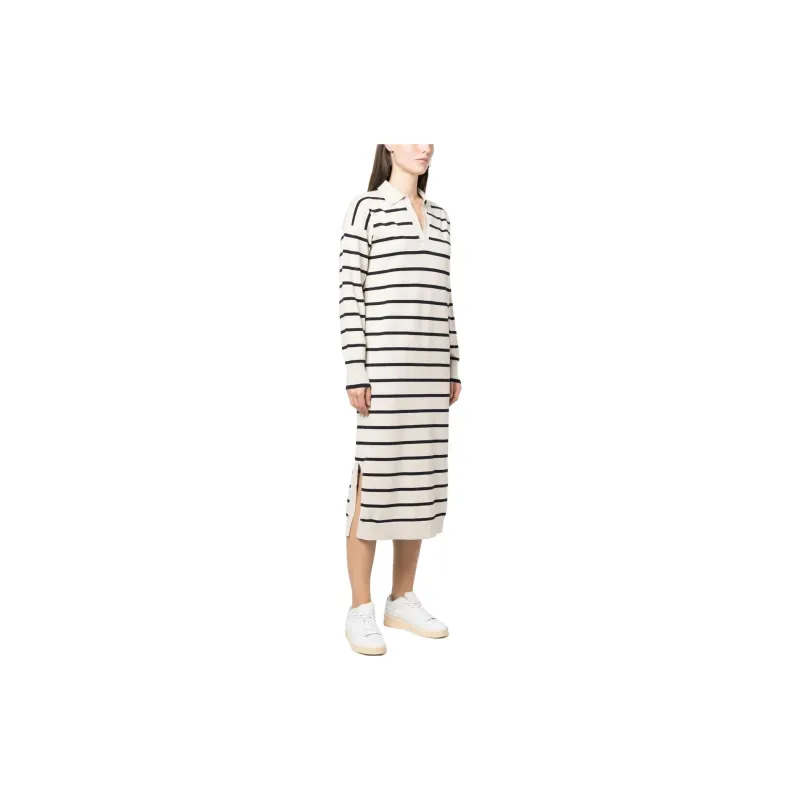 Tommy Hilfiger Striped Long sleeved Midi Dress-3