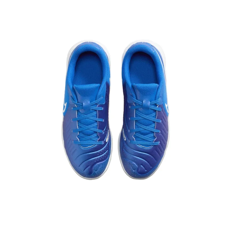 Nike Tiempo Legend 10 Slip Resistant Low Top Kids' Soccer Shoes Blue White Kids'-2