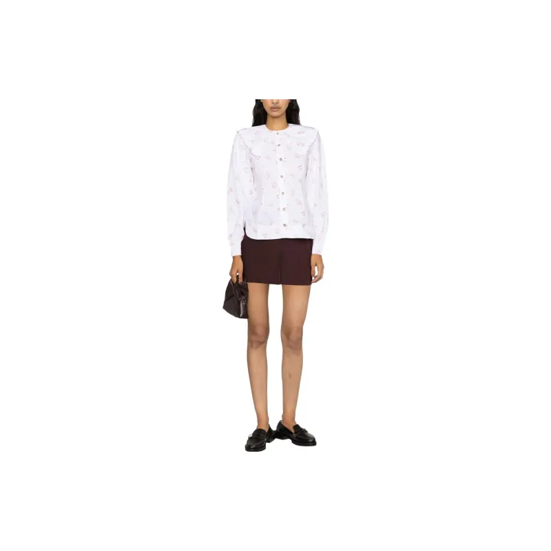 GANNI Shirts Women's White-1