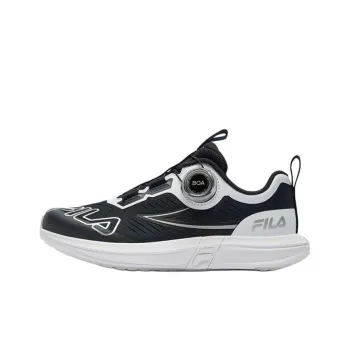 FILA KIDS Slip-Resistant Cushioning Wear-Resistant Low-Top Kids' Running Shoes Black Teenagers
