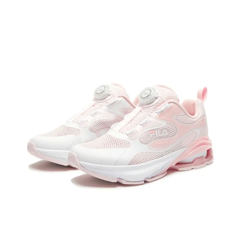FILA KIDS Anti Slip Wear Resistant Low Top Kids' Running Shoes Pink White Teenagers-2