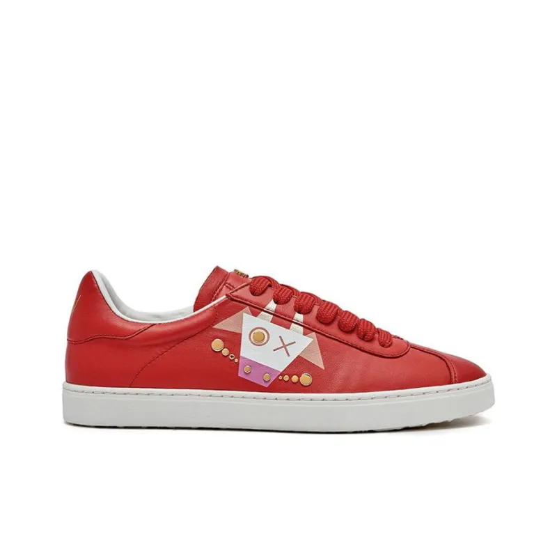 Stuart Weitzman/SW Demy Lunar 21 Low-Top Stylish Skateboarding Shoes Women's Red-1
