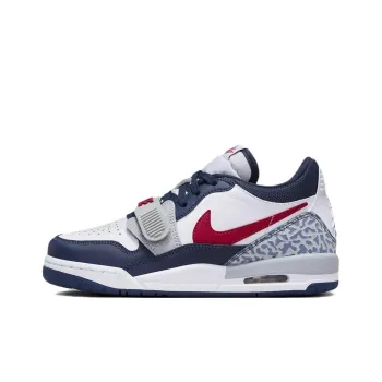 Jordan Legacy 312 Low Top Children's Basketball Shoes White Blue Teenagers