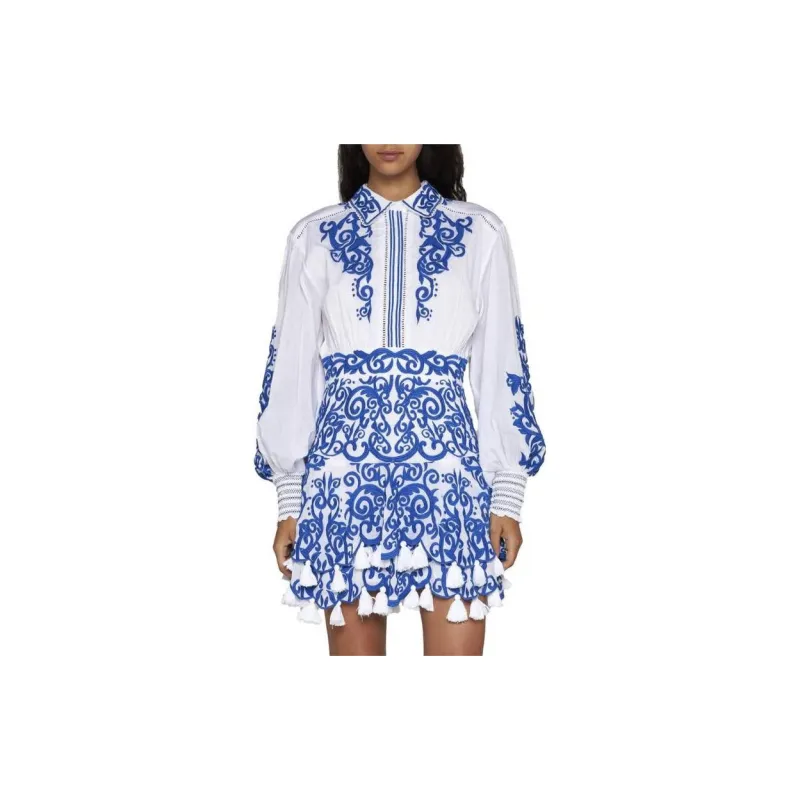 ALICE+OLIVIA Long-Sleeved Dresses Women's Blue-2