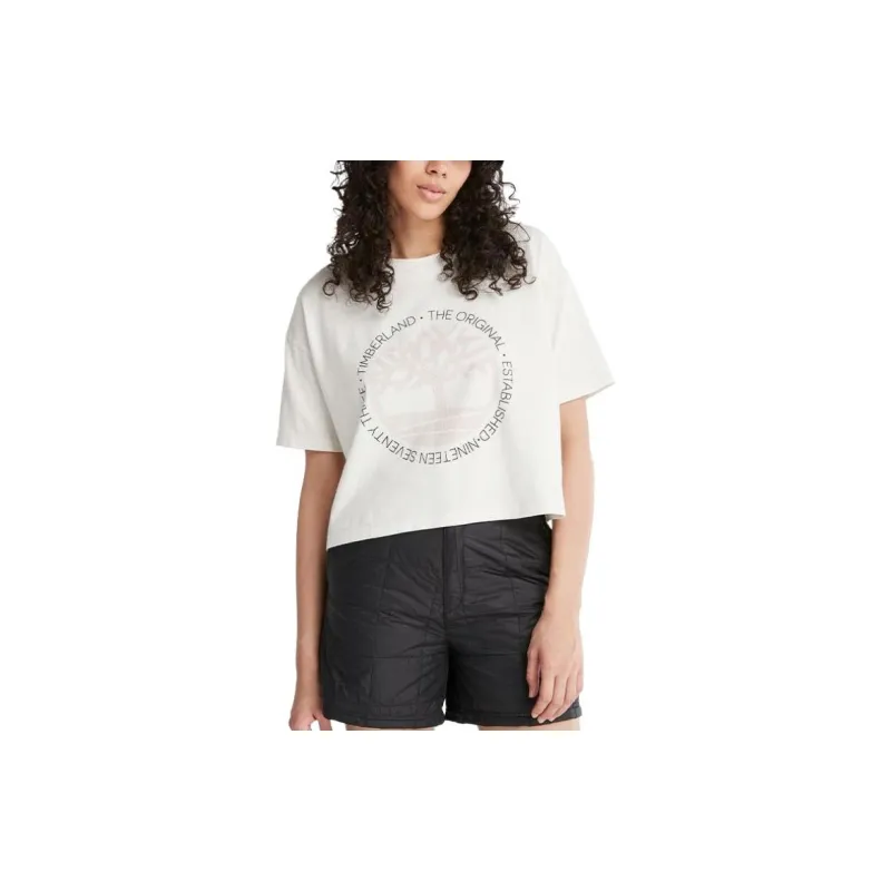 Timberland T Shirts Women's Vintage White-2