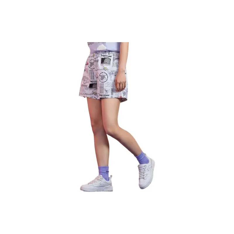 LiNing x Disney Casual Shorts Women's White-4