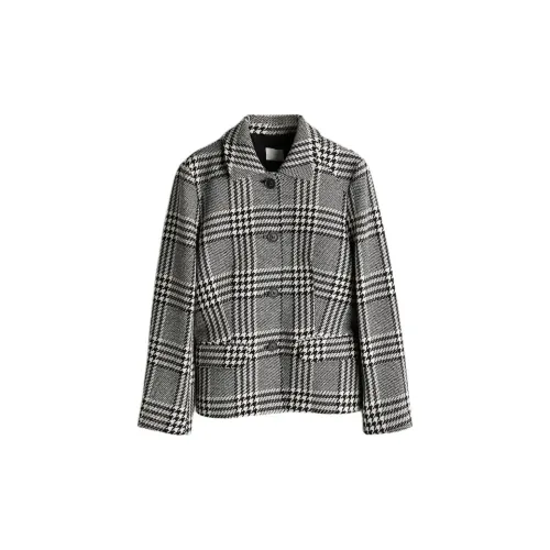 H&M Jackets Women's Black/Plaid