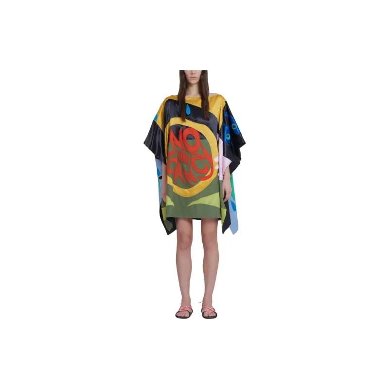 MARNI X No Vacancy Inn Co-brand Short-Sleeved Dresses Women's Multicolor-3