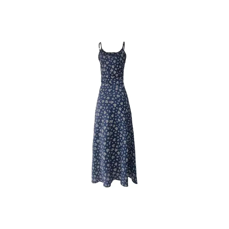 Vine Color Fashion Slip Dress Style Women's Navy Blue Classic Tone-1