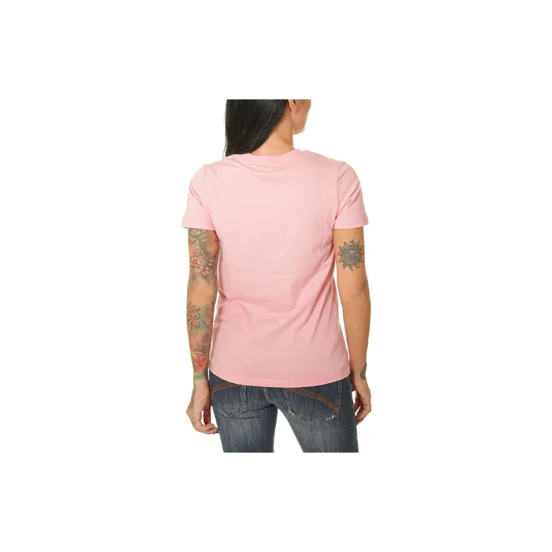 Converse Drop Shoulder Sleeve T Shirt Women's Pink-3