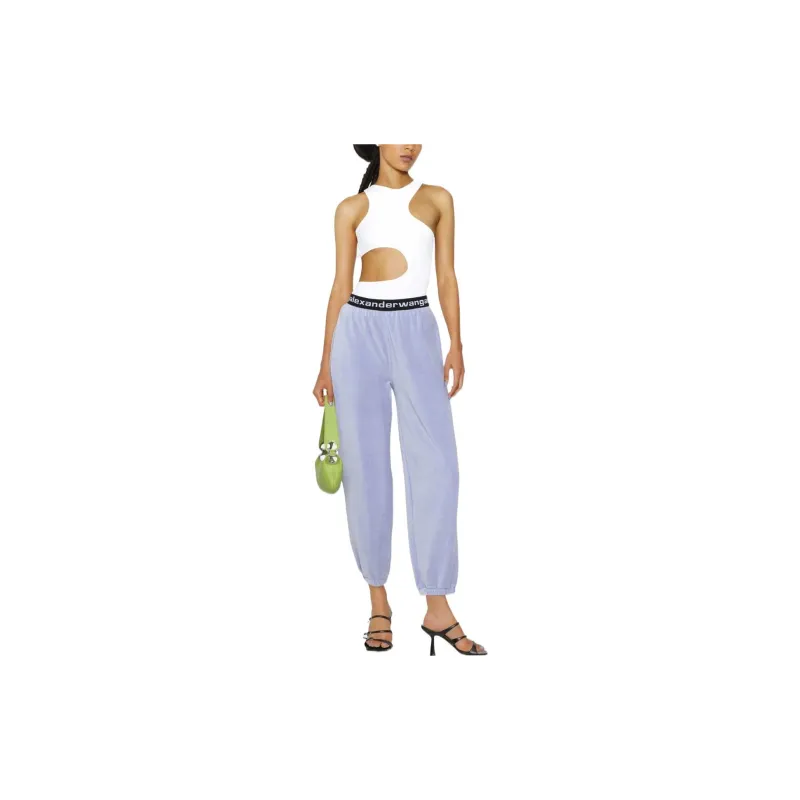 Alexander Wang Knitted Sweatpants Women's Purple-2