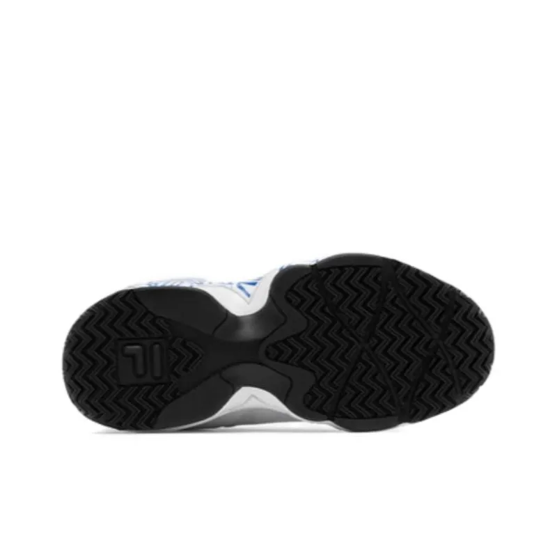 FILA KIDS Mb Night Walk Cushioning Wear Resistant Mid Top Children's Basketball Shoes Blue White Teenagers-5