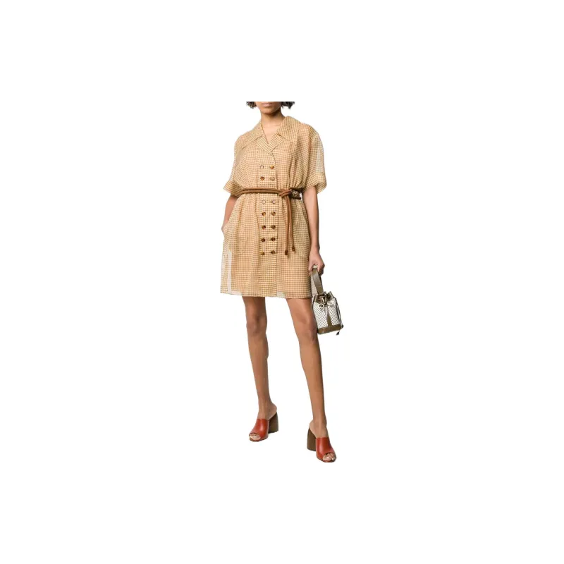 FENDI Short-Sleeved Dresses Women's Umber-1