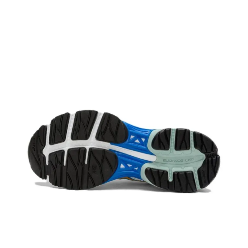 Asics Cushioning, Wear Resistant Low Top Kids' Running Shoes White Blue Teenagers-3