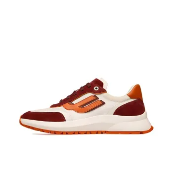 BALLY Demmy Cushioned Slip Resistant Abrasion Resistant Breathable Low Top Casual Shoes Men's White Red Orange