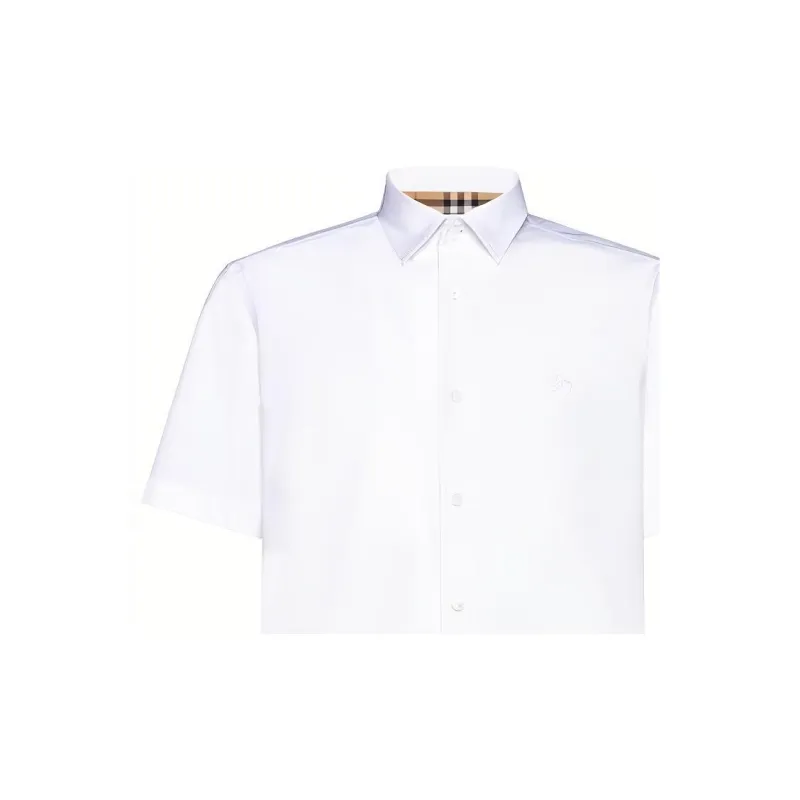 Burberry Logo Embroidered Short Sleeved Shirt-3